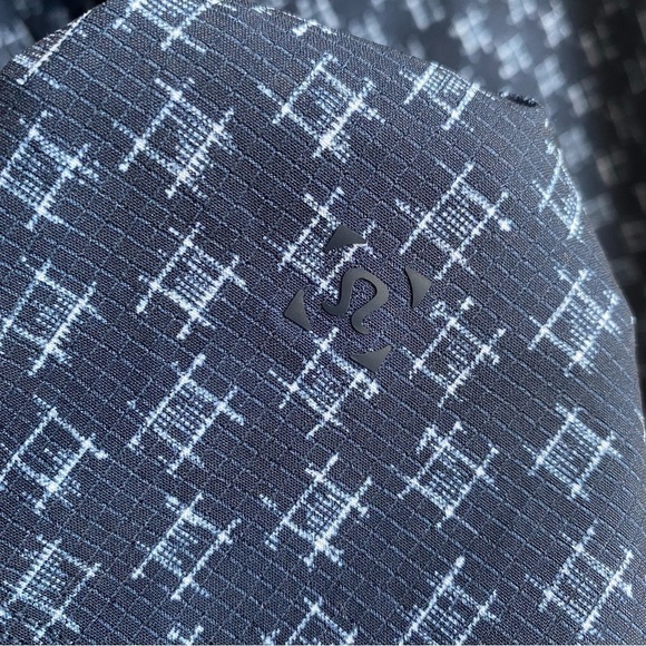 Lululemon Bowline Short *8" IKat Check White True Navy - Picture 3 of 6